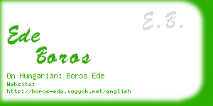 ede boros business card